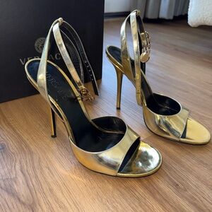 Versace Metallic Gold Heels